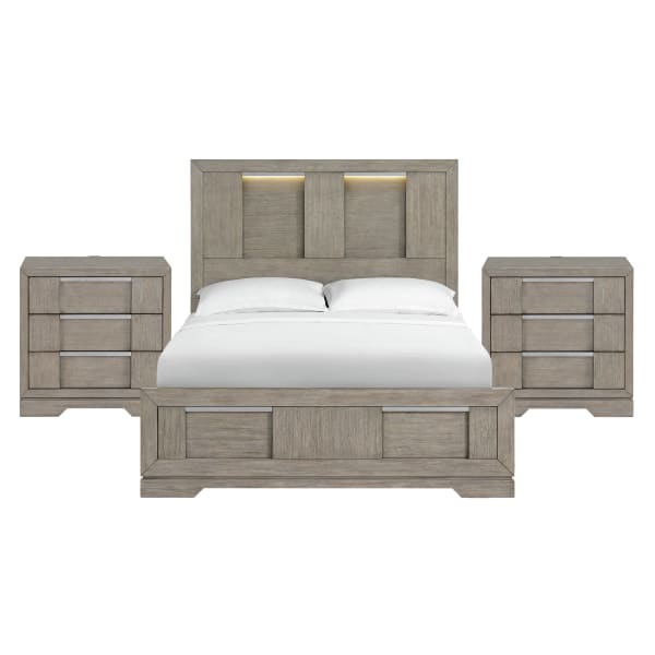 Kelis - Queen 3 Piece Bedroom Set - Gray