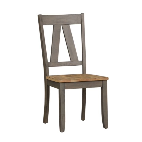 Lindsey Farm - Splat Back Side Chair - Dark Gray
