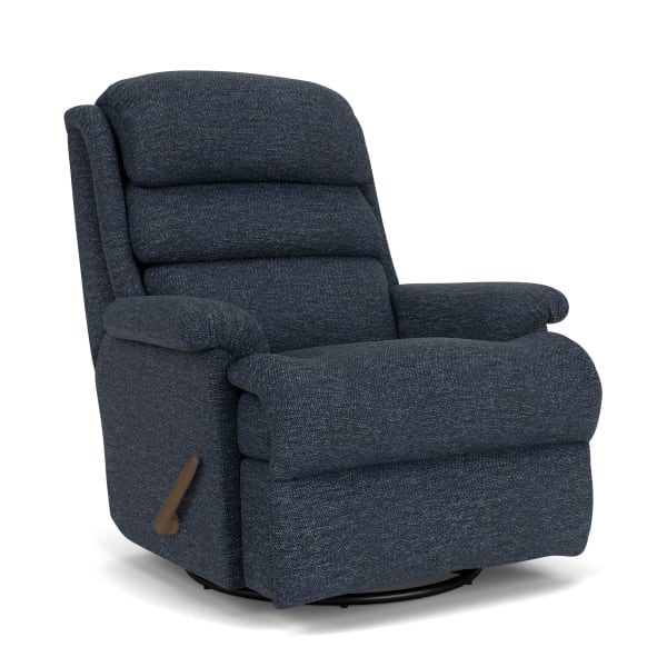 Yukon - Swivel Gliding Recliner - Blue