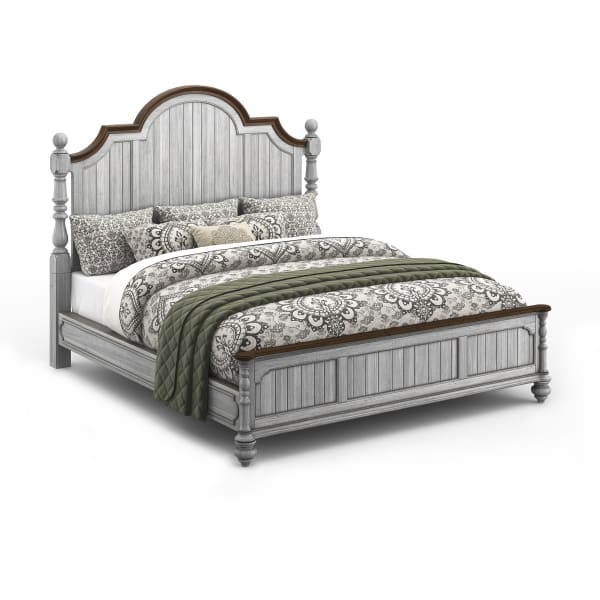 Plymouth - California King Poster Bed - Gray