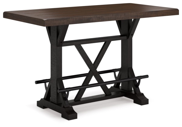 Valebeck - Black / Brown - Rectangular Dining Room Counter Table