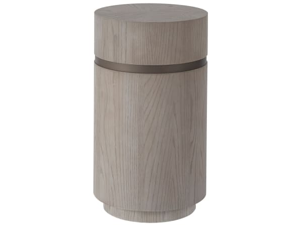 Modern - Small Round End Table - Pearl Silver