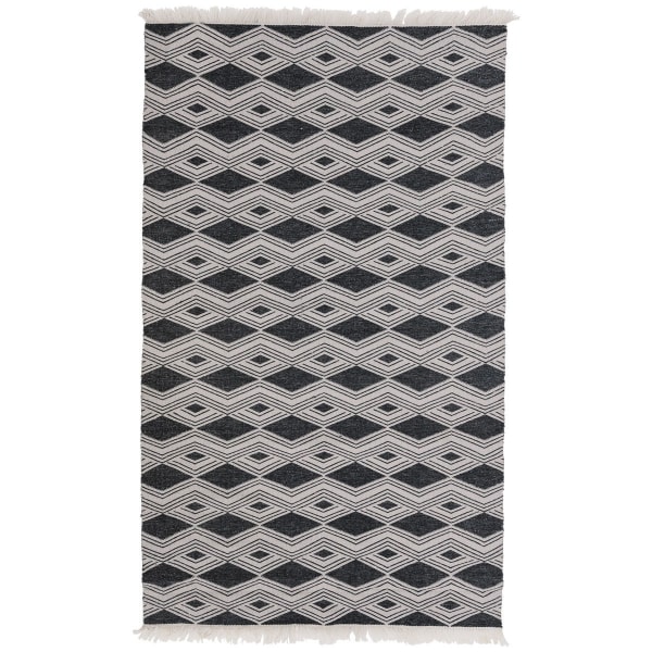 Banning - 1' x 1' Indoor/Outdoor Banning Rug - Charcoal