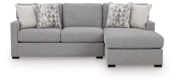UrbanCrest - 2-Piece Sleeper Sectional With RAF Corner Chaise - Pewter