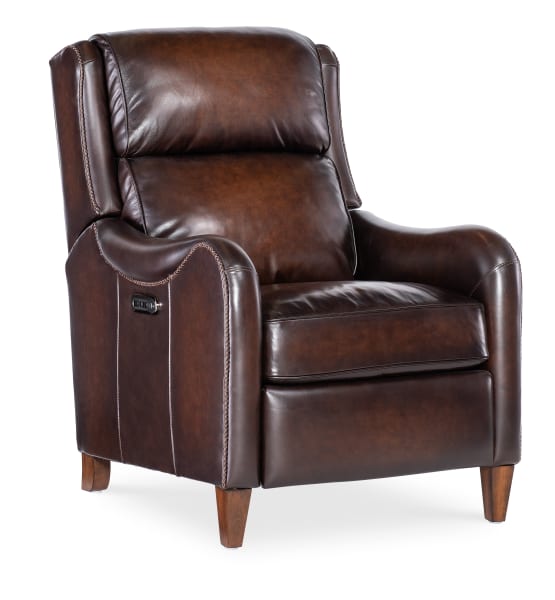 RC - Carrington Power Recliner With Power Headrest - Dark Brown