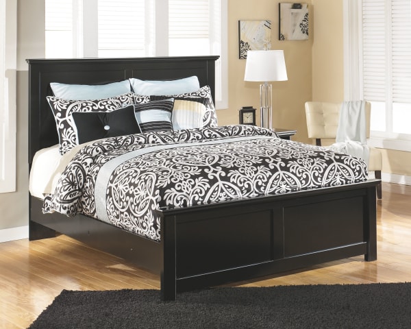 Maribel - Black - Queen Panel Bed