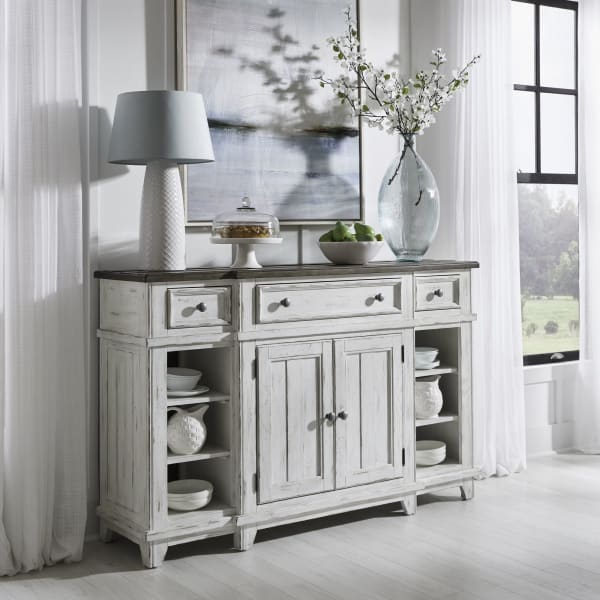 River Place - Breakfront Server - White