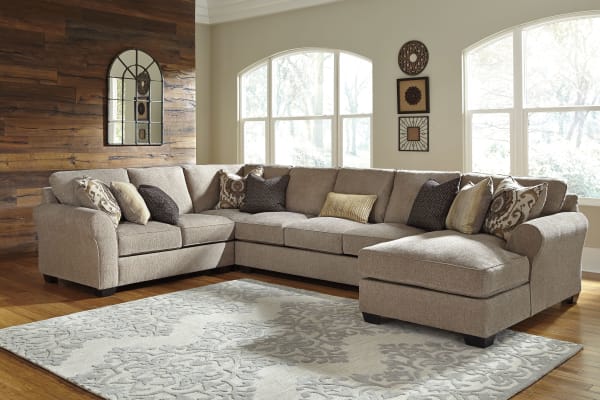 Pantomine - Driftwood - Right Arm Facing Chaise 4 Pc Sectional