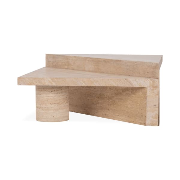 Akiro - Travertine Accent Tables (Set of 2) - Natural