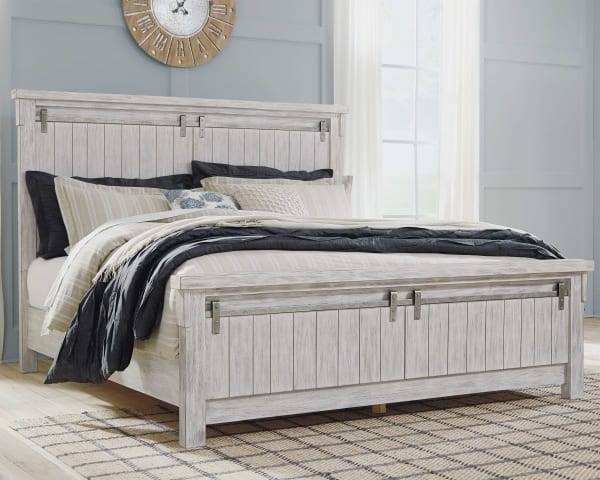 Brashland - White - King Panel Bed