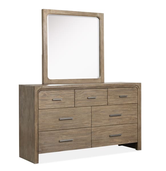 Westbourne - Dresser With Portrait Mirror - Dark Umber