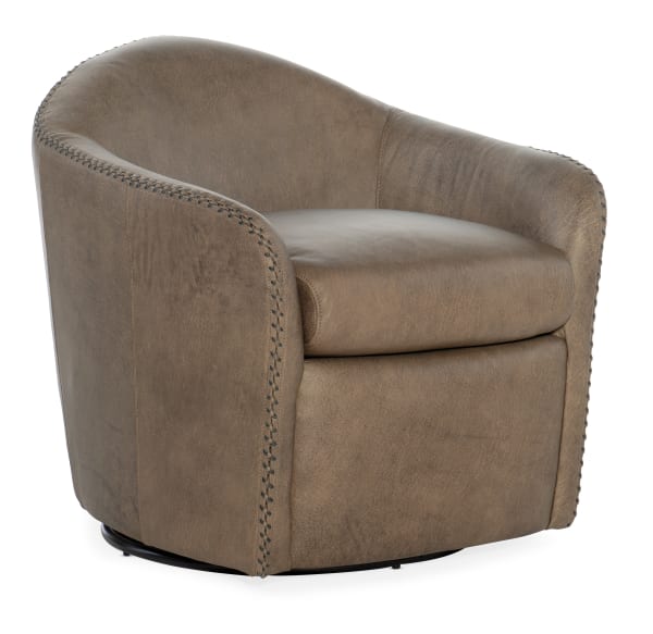 CC - Roper Swivel Club Chair - Light Brown