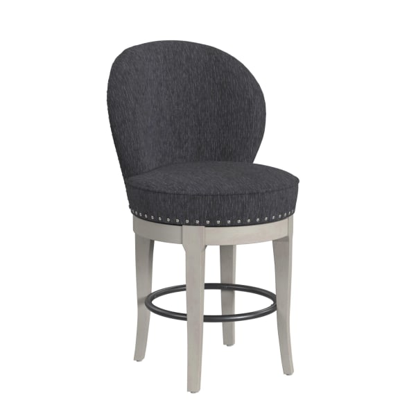 Westford - Swivel Counter Stool (Set of 2) - Charcoal Gray