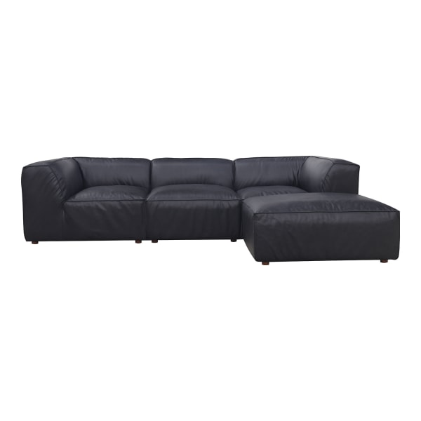 Form - Lounge Modular Leather Sectional - Vantage Black