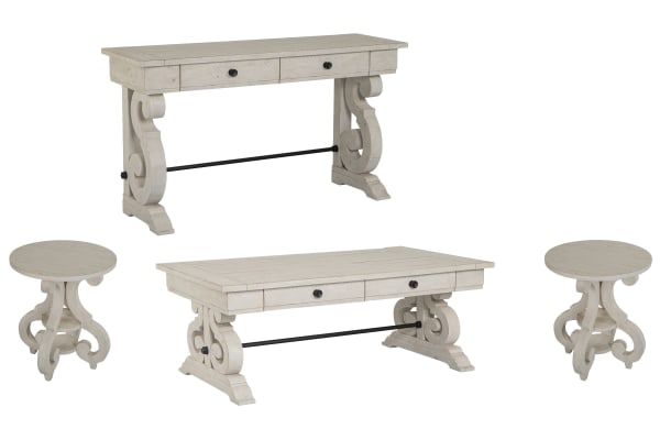 Bronwyn - Rectangular Cocktail Table With 2 Accent Tables And Sofa Table - Alabaster