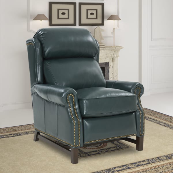 Thornfield - Push Thru The Arm Recliner - Emerald