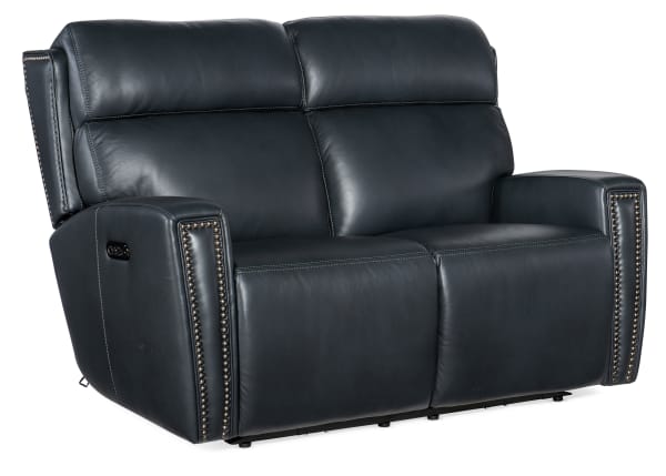 MS - Ruthe Zero Gravity Power Recline Loveseat With Power Headrest - Blue