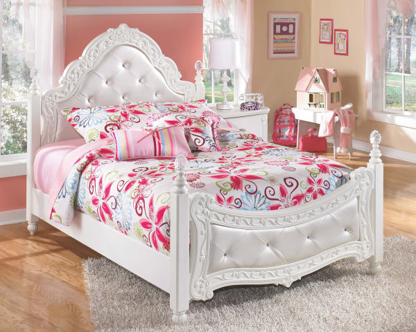 Exquisite - White - Full Poster Bed