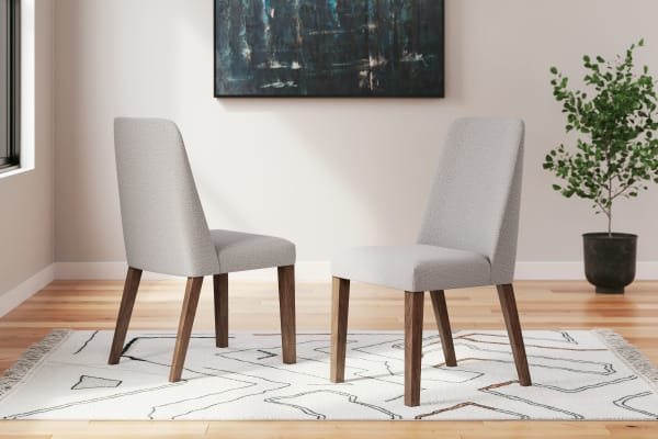 Lyncott - Light Gray / Brown - Dining Uph Side Chair (Set of 2)