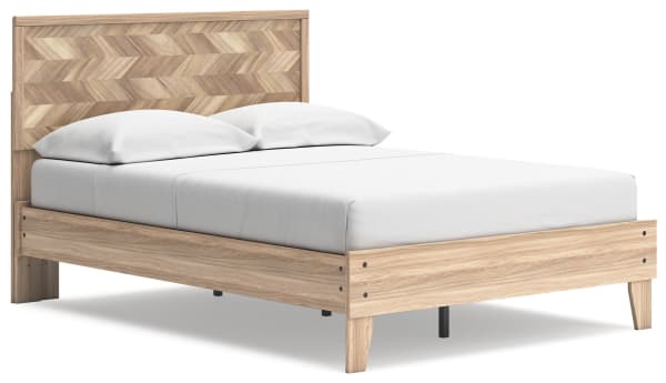 Battelle - Tan - Full Panel Platform Bed