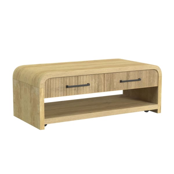Ridgemont - Coffee Table With Casters - Natural