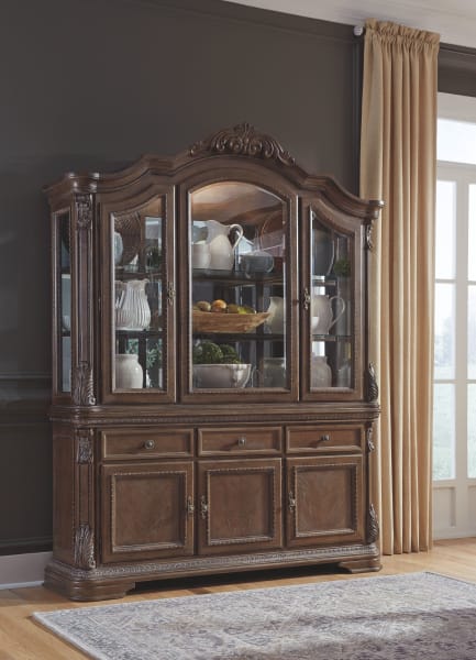 Charmond - Brown - Dining Room Buffet, China Cabinet