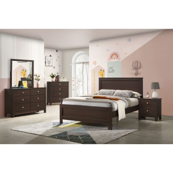 Sami - Youth Full Panel 5 Piece Bedroom Set - Espresso