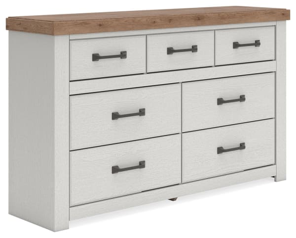 Savonport - Seven Drawer Dresser - White / Brown