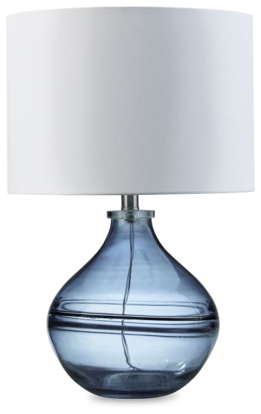 Lemmitt - Navy - Glass Table Lamp 