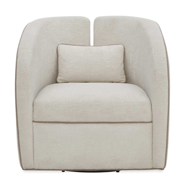 Vega - Ecru Swivel Chair - White