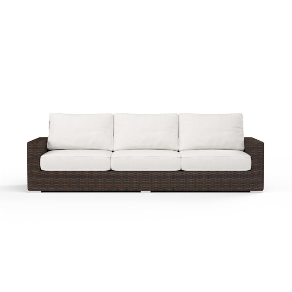 Montecito - Sofa, With Self Welt - Canvas Flax / Dark Brown