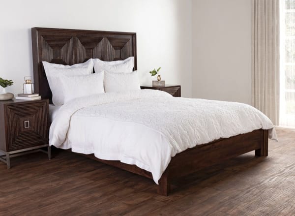 Reagan - Duvet King Collection - Ivory/White