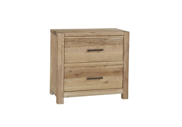 Crafted Oak - Nightstand 2 Drawers - Light Brown