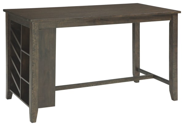Rokane - Brown - RECT Counter Table w/Storage