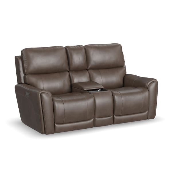 Carter - Power Reclining Loveseat With Console & Power Headrests & Lumbar - Cappuccino