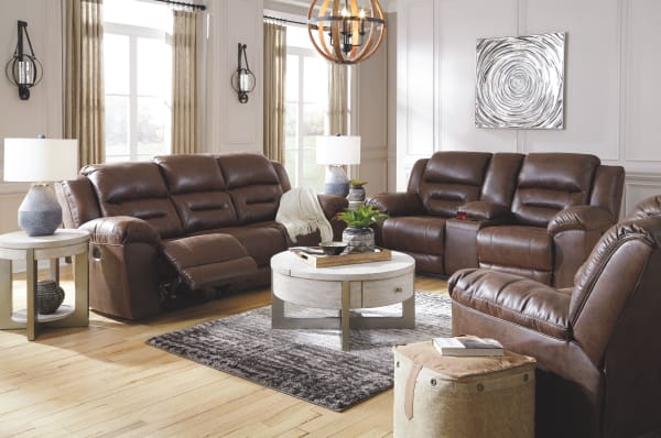 Stoneland - Chocolate - 3 Pc. - Power Sofa, Loveseat, Rocker Recliner