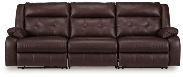 Punch Up - Walnut - 3-Piece Power Reclining Sectional Sofa