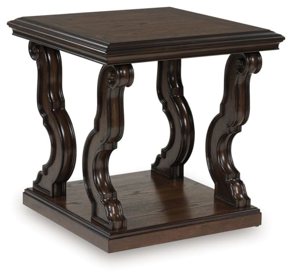 Maylee - Dark Brown - Square End Table