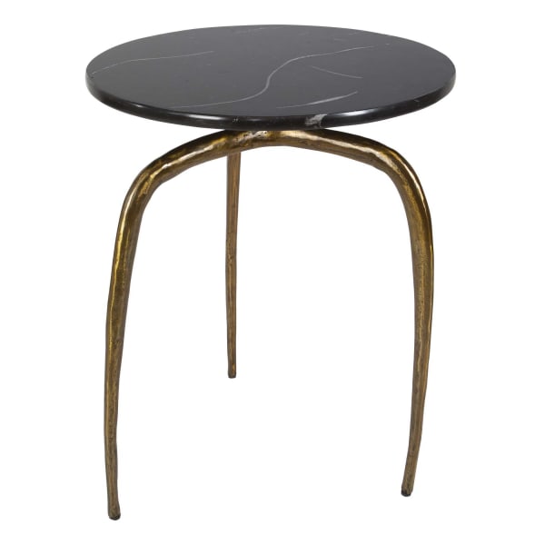 Wishbone - Side Table - Black / Gold
