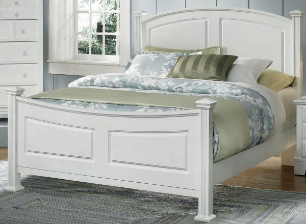 Hamilton/Franklin Panel Bed with Storage Footboard Snow White Full