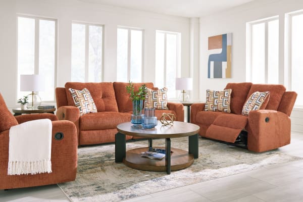 Danum - Spice - 3 Pc. - Reclining Sofa, Reclining Loveseat, Recliner