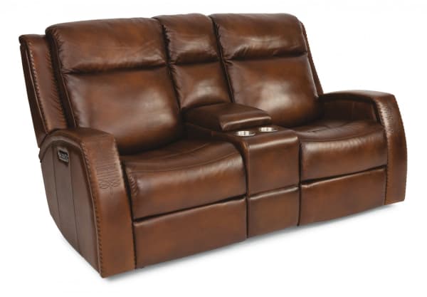 Mustang - Power Reclining Loveseat with Console & Power Headrests