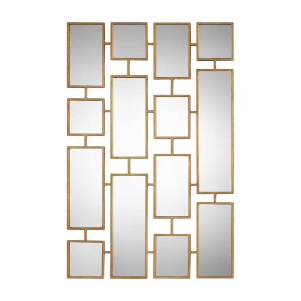 Kennon - Forged Rectangles Mirror - Gold