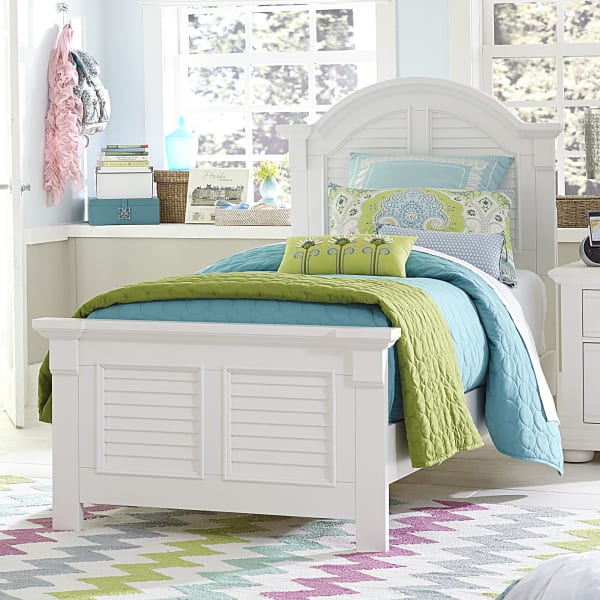 Summer House - Twin Panel Bed - White