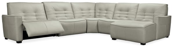 Reaux - 5-Piece RAF Chaise Sectional With 2 Power Recliners