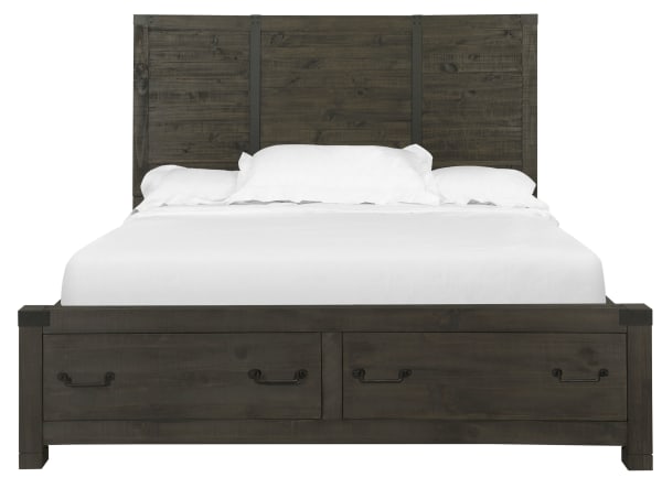 Abington - Panel Bed With Storage Queen - Weathered Charcoal