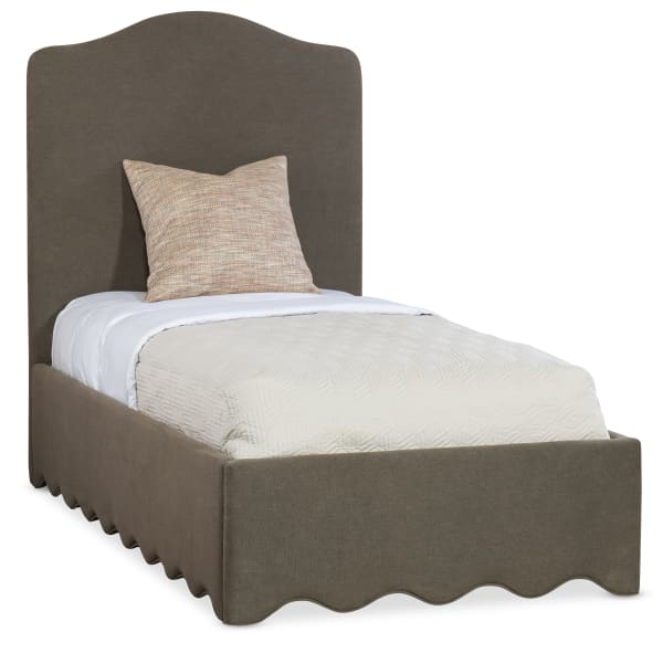 Commerce And Market - Liv Twin Upholstered Bed - Dark Brown