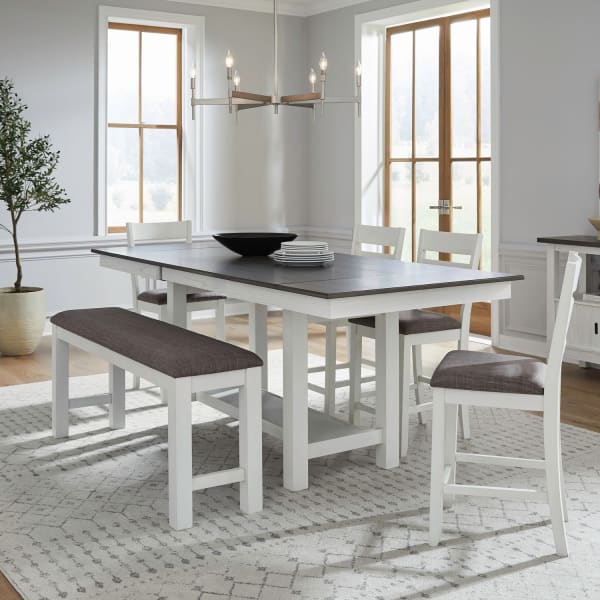 Brook Bay - Optional 6 Piece Gathering Trestle Table - White