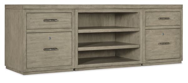 Linville Falls - Credenza - 84" Top - 2 Small Files And Open