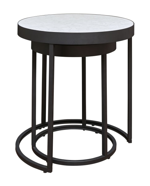 Windron - Black/white - Nesting End Tables (2/cn)